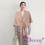 【Decoy】慵懶交叉 三角保暖仿羊絨披肩圍巾/顏色可選 駝色