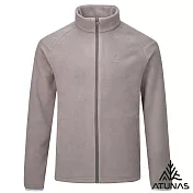 【ATUNAS 歐都納】男款經典刷毛抗風保暖外套/大尺碼A2GA2522M- M 淺棕