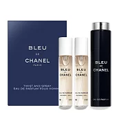 CHANEL 香奈兒 BLEU DE 藍色男性香水(20mlX3)EDP-香水航空版