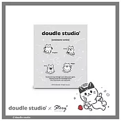 STORY故事銀飾-doudle studio經典系列-造型耳環組-靈魂喵喵款 針式