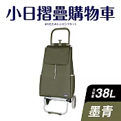 【Quasi】小日保溫保冷輕量型二輪購物車+袋38L 墨青