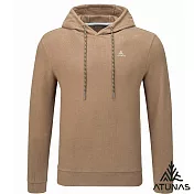 【ATUNAS 歐都納】男款經典保暖長袖連帽衫/帽T/大尺碼A2PS2560M- M 卡其