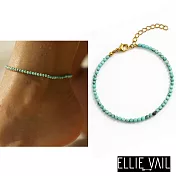 ELLIE VAIL 邁阿密防水珠寶 土耳其藍珠珠腳鍊 金色腳鍊 Sander Turquoise