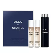CHANEL 香奈兒 BLEU DE 藍色男性淡香水(20mlX3)EDT-香水航空版