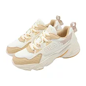 Fila 休閒鞋 Hidden Tape 11 女鞋 米 棕 皮革 老爹鞋 5C921Z711