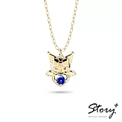 【客製品】STORY故事銀飾-Kuromi & MyMelody邱比特系列-酷洛米小翅膀誕生石純銀項鍊 黃K金