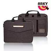 ARKY 15吋筆電公事包｜防潑水商務收納包・可手提可肩背 黑金