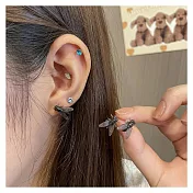 【Hera赫拉】跨境仿真蒼蠅昆蟲搞怪耳環飾品耳飾 H114110307 黑色