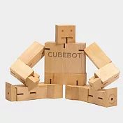 Cubebot 酷比人【經典大型】木製變形積木機器人．益智設計玩具．療癒小物推薦 樸實木