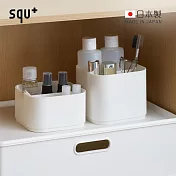 【日本squ+】INBOX日製小物收納盒二件組(S+M)- 紳士白