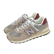 New Balance NB 休閒鞋 574 男鞋 女鞋 灰 紅 經典 復古 皮革 情侶鞋 U574SKB-D