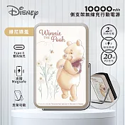 【正版授權】Disney迪士尼 側支架無線充行動電源 10000mAh (G)維尼嬌羞