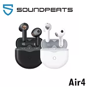 SoundPeatsAir4 真無線藍牙耳機 半入耳好舒適 2色 公司貨保固1年 黑色