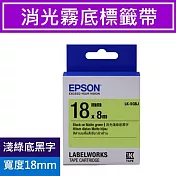 EPSON愛普生 原廠標籤帶 消光霧面系列標籤帶 18mm  LK-5GBJ 淺綠底黑字