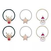 英國Mimi & Lula_AW25_Xmas聖誕老公公與麋鹿髮束6入