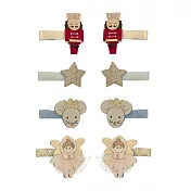 英國Mimi & Lula_AW25_Xmas胡桃鉗小天使星星迷你髮夾8入