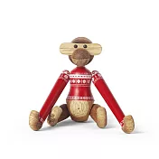 Kay Bojesen Monkey Small 聖誕毛衣木頭小猴 (紅)