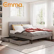 【德國Emma】抽屜床架組(標準單人) Diamond石墨烯黑鑽床墊 贈經典枕 91x188