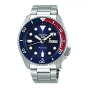 SEIKO 5 SPORTS系列 次世代運動機械腕錶-銀X藍紅