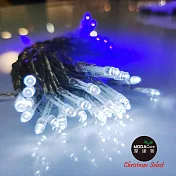 摩達客-50燈LED燈串藍白光_USB+電池盒兩用充電-聖誕燈樹燈露營燈