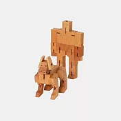 Cubebot 酷比人 Milo 酷比狗組合【經典迷你】木製變形積木機器人．益智設計玩具．療癒小物推薦 樸實木