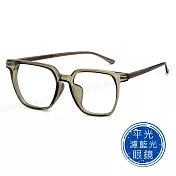 【SUNS】時尚濾藍光眼鏡 TR90韓系方框 素顏神器 輕量僅17g S8616 抗UV400  透綠框