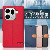 CITY都會風 OPPO Find X9 Pro 插卡立架磁力手機皮套 有吊飾孔 承諾黑