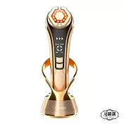 【Obeauty 奧緹】星月美顏魔法杖-複合能量美顏儀-高效滲透熱敷導入儀-舒緩眼部疲勞-臉部按摩(UFS-178) 金色