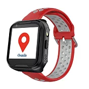 Osmile ED1000 個人衛星定位器手錶｜盲人語音報時 × 醒目 SOS × 安心守護 灰紅