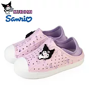 【HELLO KITTY】童鞋 KUROMI 酷洛米 洞洞鞋 雨鞋 布希鞋 穆勒鞋 防水 輕量 17 紫色