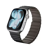 MAGEASY Skin Duo 雙面親膚磁吸矽膠防水錶帶 for Apple Watch 40/41/42mm 黑色/化石棕