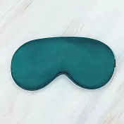 【科美】雙面仿真絲遮光眼罩 睡眠眼罩多色可選 （親膚透氣 調節扣 安心好眠） 墨綠色21*10cm
