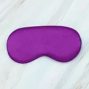 【科美】雙面仿真絲遮光眼罩 睡眠眼罩多色可選 （親膚透氣 調節扣 安心好眠） 深紫色21*10cm