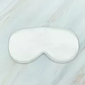 【科美】雙面仿真絲遮光眼罩 睡眠眼罩多色可選 （親膚透氣 調節扣 安心好眠） 本白色21*10cm