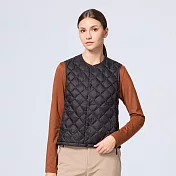 【荒野wildland】女700FP輕暖V領羽絨背心148皇室黑 S 148皇室黑