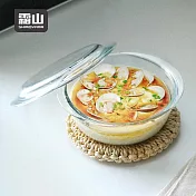 【日本霜山】多功能耐熱玻璃調理碗(附蓋)-1.4L