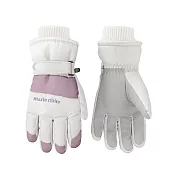 【ONEDER 旺達】美麗佳人防水手套 保暖加絨手套 止滑防風機車手套-  拚色-白 MC-HW10-2