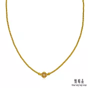 【點睛品】四合祈願 鑽石黃金項鍊