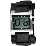 FOSSIL 流行時尚跳秒腕錶-銀X黑