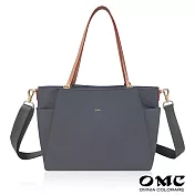 【OMC】女神大容量通勤兩用托特包82743(5色可選) 莫蘭迪灰