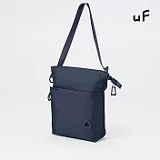 【uF】機能側背包 肩背包 深藍色