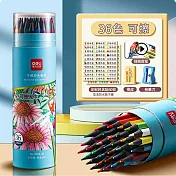 Deli 得力可擦彩色鉛筆【學校必備】繪畫4件套（彩色鉛筆 畫畫專用 美術生素描） 36色