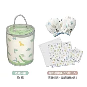Jolly嬰兒透氣床圍+Babycity迪士尼紗布手套隨機x2+小方巾三入隨機x2 恐龍男寶