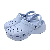 Crocs 洞洞鞋 Classic Platform Clog W 女鞋 經典雲朵克駱格 煙霧藍 厚底 卡駱馳 206750453