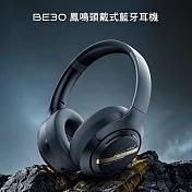 BLACK SHARK 黑鯊 BE30 鳳鳴頭戴式藍牙耳機 降噪電競耳機 藍牙5.4 低延遲 支援APP遊戲耳機 曜金黑