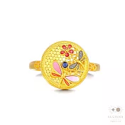 路森金飾 黃金戒指(蜻蜓花卉螺鈿金重:1.21錢+-0.03錢)