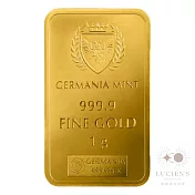 路森金飾 黃金金條(Germania Mint 日耳曼鑄幣廠 9999國際金條1克)