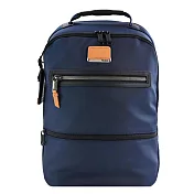 TUMI ALPHA BRAVO系列尼龍前口袋後背包 海軍藍