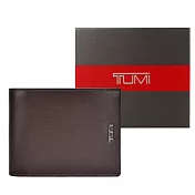 TUMI NASSAU系列牛皮雙折男士零錢袋短夾 棕