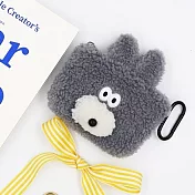 Romane Brunch brother 早午餐兄弟 毛茸茸造型片卡零錢包 灰色兔子